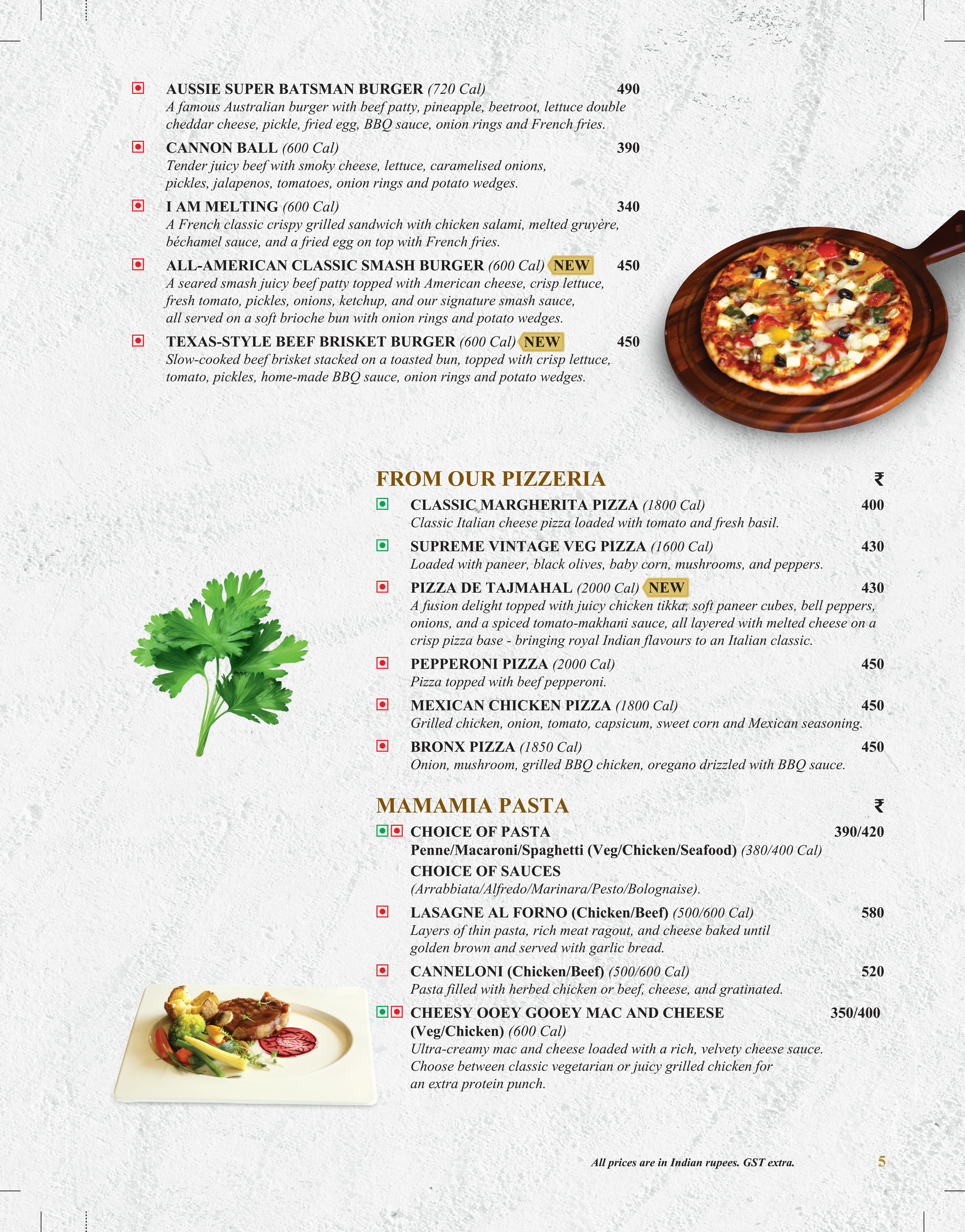 UpperCrust menu