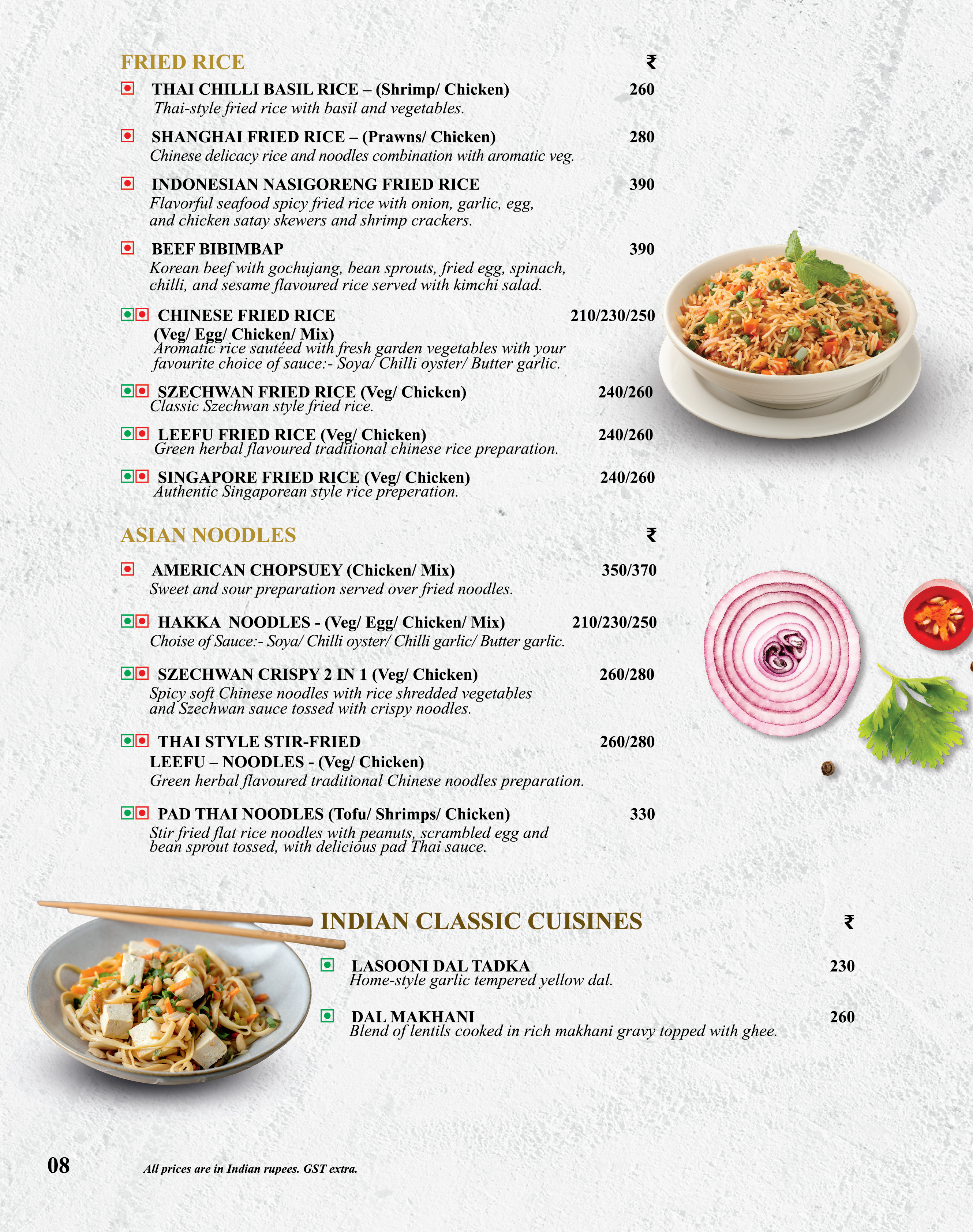 UpperCrust menu